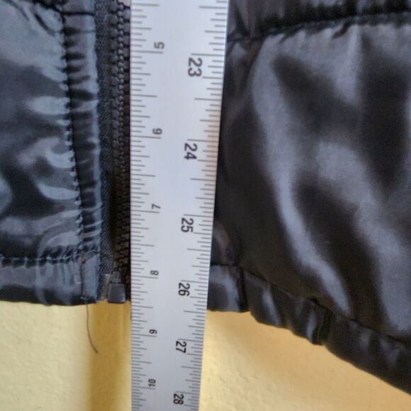 Aeropostale Mens Vest‎ Large Orange Black Full Zip Hooded Lined Puffer Down - Picture 5 of 11